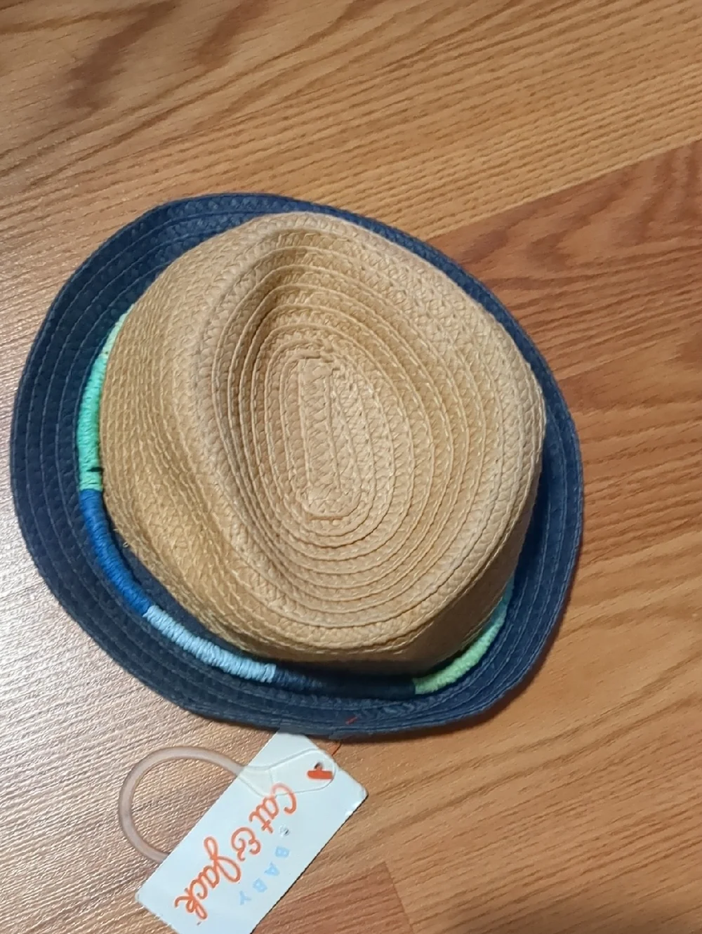 Cat & Jack baby straw fedora hat